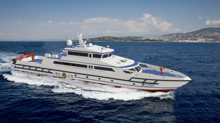 Qinggong 001 40-meter-class high-speed law enforcement vessel